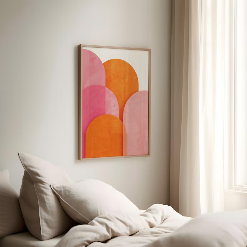 Arte de parede geométrica mode - Interior Design Living Room avaliação e preço