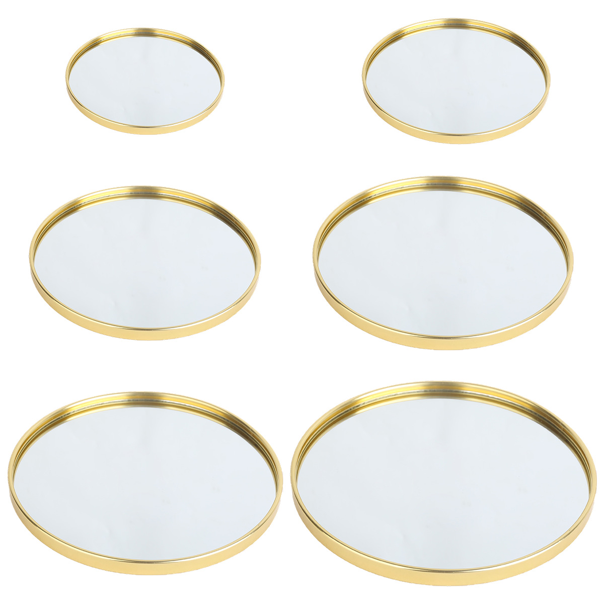 Bandeja Redonda Dourada com Es - Decorative Mirror avaliação e preço