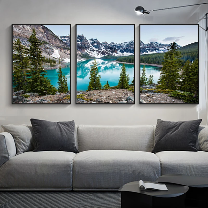 3 pçs/set floresta natural pai - Abstract Canvas Set avaliação e preço