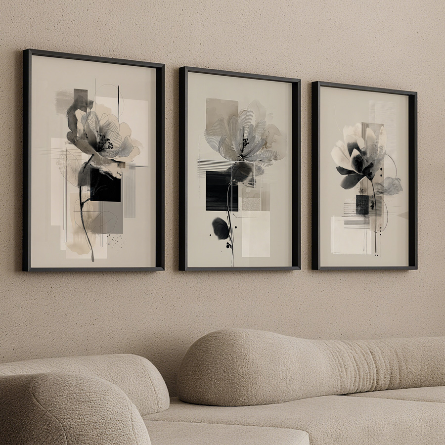 Conjunto de 3 peças sem moldur - Abstract Canvas Set avaliação e preço