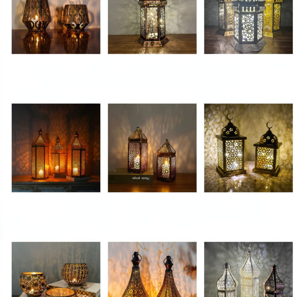 Lanterna de ferro rústica marr - Candle Holder Decor avaliação e preço