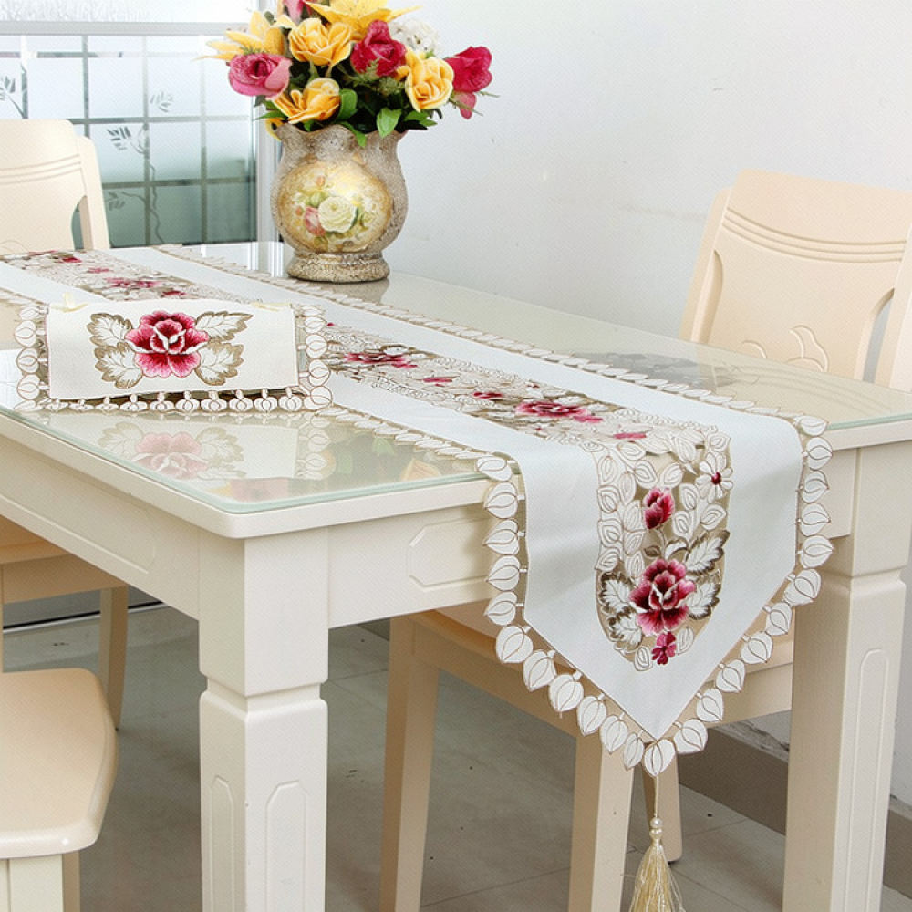 Elegante caminho de mesa borda - Table Runner avaliação e preço