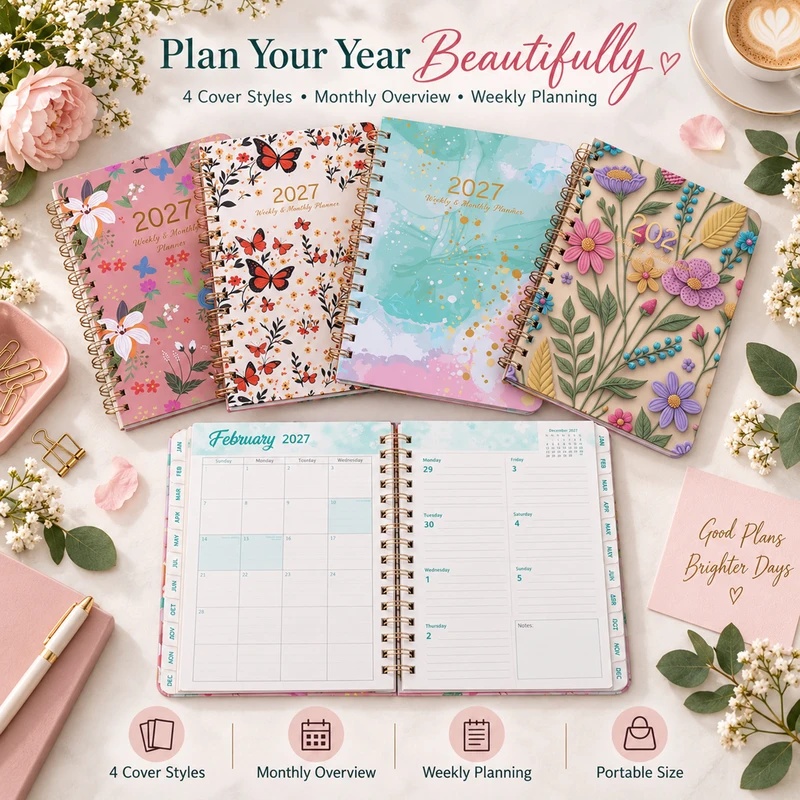 Agenda Espiral Semanal e Mensa - Wall Sticker avaliação e preço