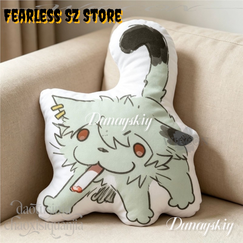 Boneco de Pelúcia Gato Fumante - Throw Pillow avaliação e preço